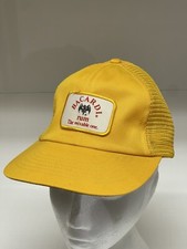 Vintage 80 s Bacardi Rum The Mixable One Yellow Snapback Hat Mesh