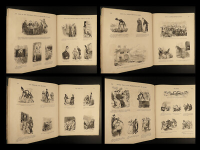1867 1ed Gustave Dore ART 200 Sketches Humor Illustrated Cartoons