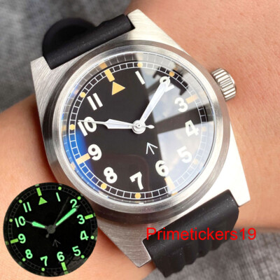 Tandorio Brushed 38mm Men Automatic Dive Watch NH35A PT5000 Black Sterile Dial