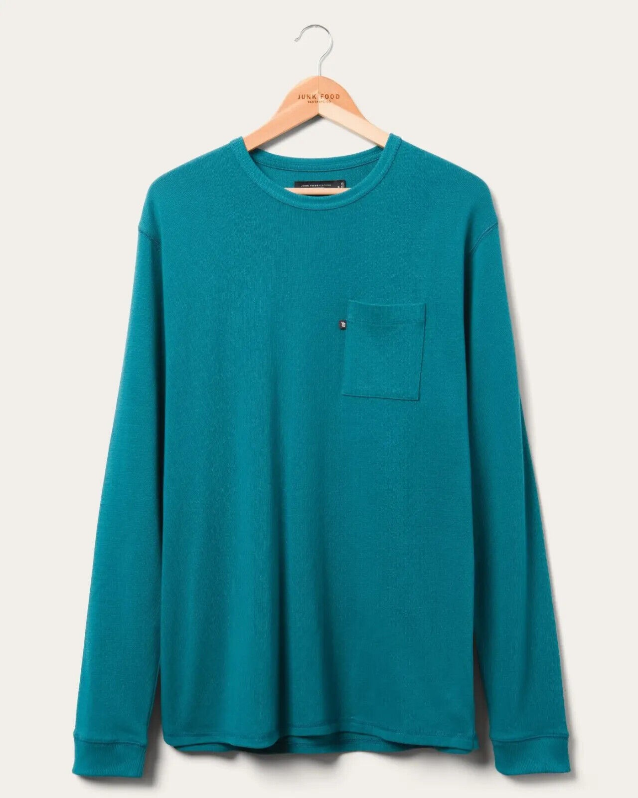 Мужская футболка Porter с длинным рукавом и квадратным карманом из фаст-фуда Blue Coral-Sm 3690₽