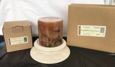 Longaberger Inclusion Candle Cinnamon Clove and Ivory Candle Holder NEW