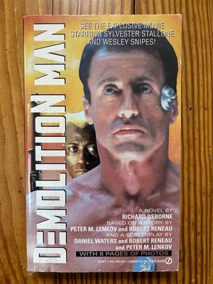 Demolition Man Paperback Book Movie Tie-In 1st Print 93 Sylvester Stallone