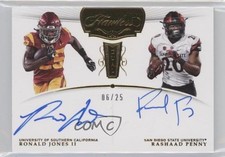 2018 Panini Flawless Collegiate 6/25 Ronald Jones II Rashaad Penny #4 Auto 0s3