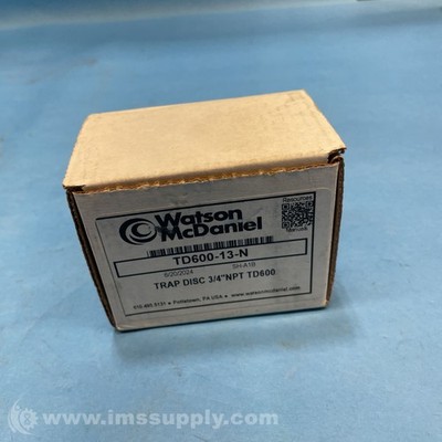 Watson Mcdaniel TD600-13-N Thermodynamic Steam Trap FNOB