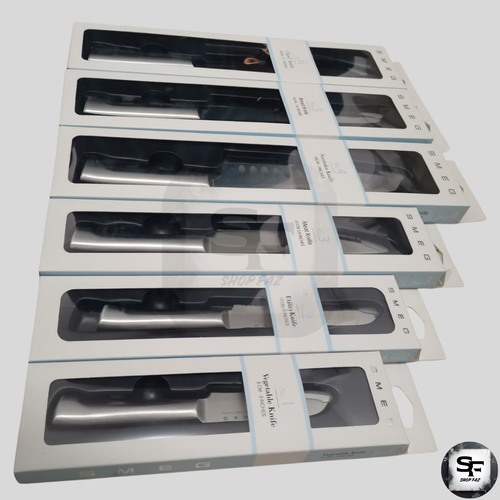 SMEG 6-teiliges Edelstahl Koch Küchenbesteck Set Santoku Brot Fleisch - Bild 17 von 19