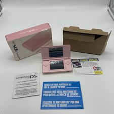 Nintendo DS Lite Console - Coral Pink USG-0001 tested works, No Charger