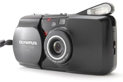 Read[EXC+5] Olympus μ Mju Zoom Deluxe Black Point & Shoot Film Camera From JAPAN