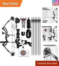 Compound Bow Kit Adjustable for Outdoor Use & Target Practice, 20-70lbs Arche...