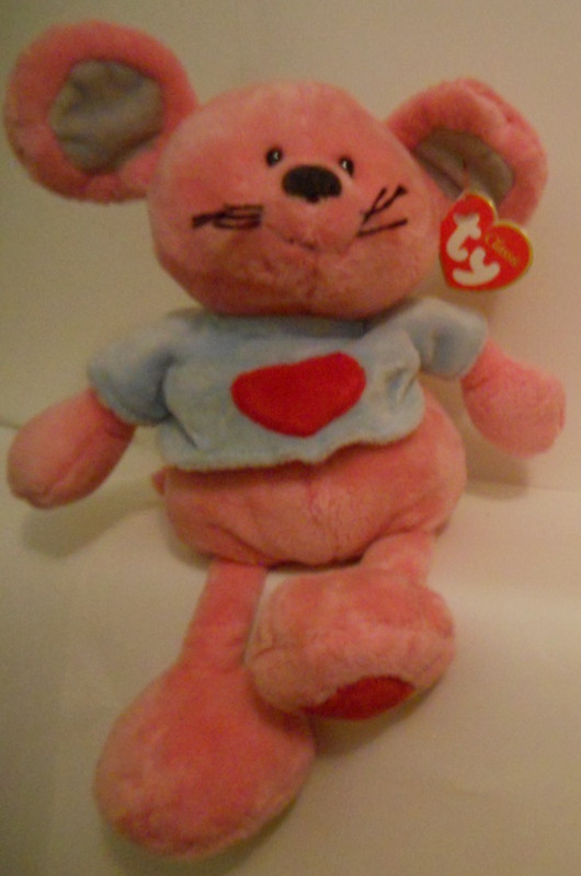  Ty Classic "PATTER" Mouse Pink Stuffed Toy 2005 (All Tags)