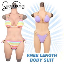 Silicone Bodysuit Breast Forms C/G Cup Fake Vagina Hip Shaping Female Body Suit