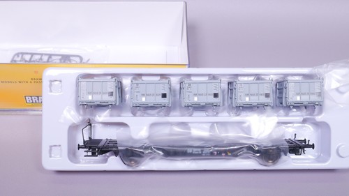 H0 DC Brawa 49120 Behältertragwagen BTmms58 DB Ep. III OVP #ST_150 | Condition: Gebraucht