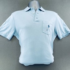 Polo Ralph Lauren Men Polo Shirt Cotton Light Blue Small Classic Fit Preppy