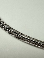 Sterling Silver Foxtail Chain 17” 4mm Hook Closure Necklace 925