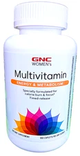 GNC Women's Mega Energy and Metabolism Multivitamin Tablets 180 Ct EXP 01/2027