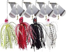 Fishing Lures Buzzbait Spinnerbait Topwater Lure for Bass Pike Fishing 4pcs/P...