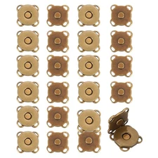12 Sets Magnetic Snap Buttons, 10mm Plum Blossom Snaps Closures, Bronze