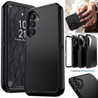 For Samsung Galaxy A14 A15 A06 A16 A26 A36 A56 Phone Case Rugged Cover Black