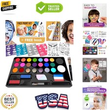 Face Paint Kit for Kids   20 Washable Colors, Guaranteed Stain-Free, Paints 6...