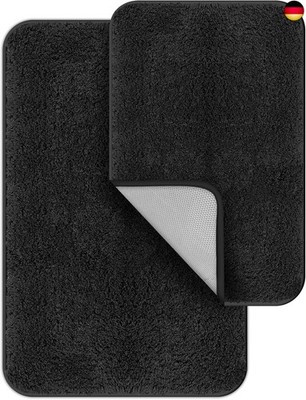 Digiroot Badezimmerteppich Set 2 teilig Badematte rutschfest waschbar