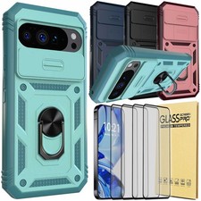 For Google Pixel 9/9 Pro/9 Pro XL Case Camera Lens Slide Cover Screen Protector
