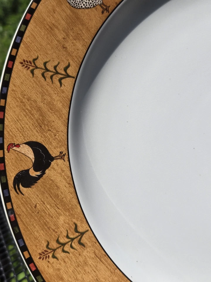 Sakura COUNTRY QUARTET Chop Plate Round Platter 12 3/8" Warren Kimble Dinnerware - Image 4 of 4