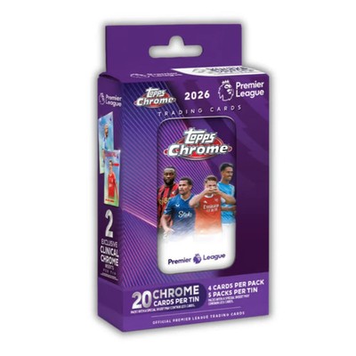 2025/26 Topps Premier League Chrome Collectors Tin Box