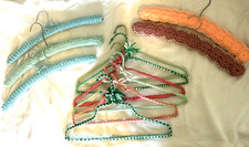 Lot Of 11 Vintage Crochet Hangers Granny multicolors