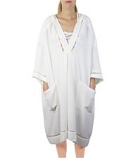 Free People Womens With Tags Hooded Shift Dress, White, XS/S
