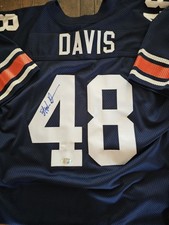 Auburn Tigers Stephen Davis #48 Autographed Custom Football Jersey Navy 