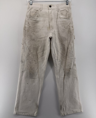 Vintage Stan Ray Men s Painter Carpenter Pants White USA Made Utility 31x29.5