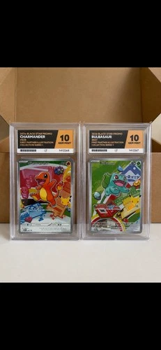 Pokémon TCG First Partner Series 1 Charmander & Bulbasaur ACE 10 Gem Mint Pair