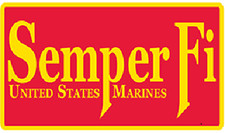 USMC SEMPER FI Embroidered Patch HOOK LOOP 4" 3800V
