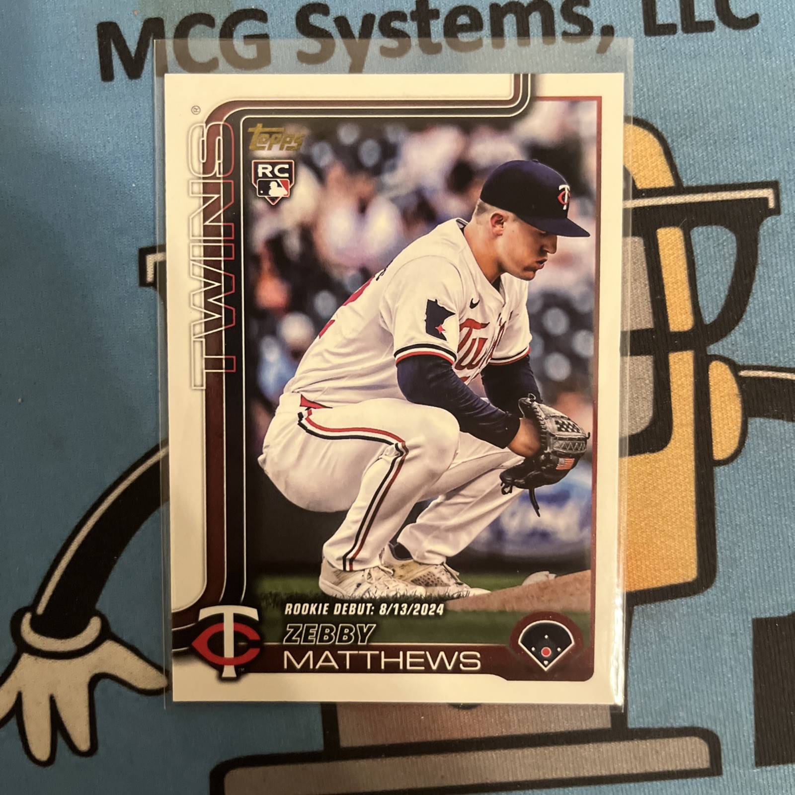 2025 Topps Update Golden Mirror Photo Variation Zebby Matthews #US37 Twins RC SP