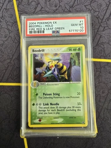 Beedrill PSA 10 - 1/112 - Holo Rare - Fire Red & Leaf Green - Pokemon TCG