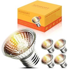 4-Pack 25W UVA Bulbs, Fit E26 Heat Reptile Lamp, Light Turtle Heat Lamp for R...