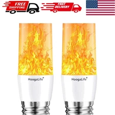 LED Flickering Flame Light Bulbs - Cozy 1800K Glow for Any Occasion (2 Pack)