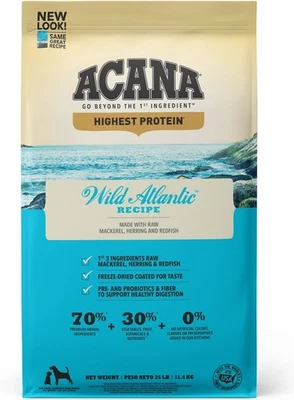 ACANA Wild Atlantic Highest Protein Grain-Free Dry Dog Food, 25-lb bag