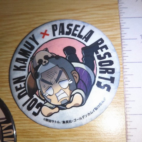 A73325 Golden Kamuy Jump Comics Anime Can badge Asirpa , Ryu , Shiraishi - Picture 4 of 5
