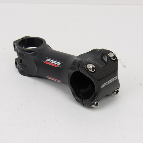 FSA OS 115 Alloy Bike Stem, 31.8mm, 100mm, 6° Rise, 1-1/8", Carbon Face Plate
