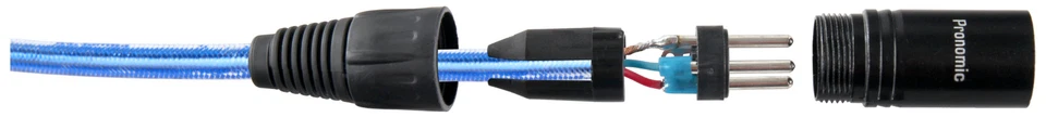 Cable XLR Microphone Audio PA Connecteur Cordon 3 Broches Male Femelle 5m Bleu - Photo 3/3