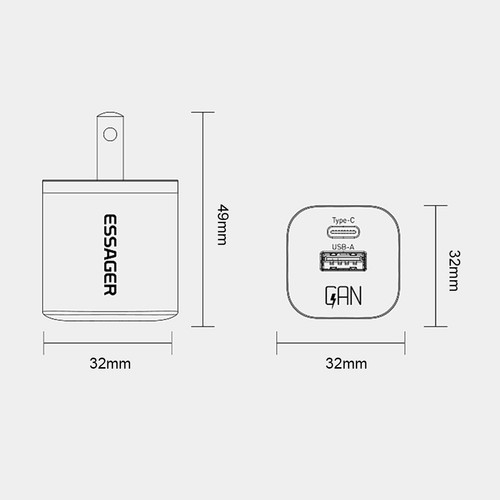 Alimentatore sicuro a ricarica rapida PD per telefoni iPhone (spina americana ne - Bild 3 von 10