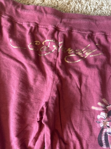*~XL Kids*~Ed hardy*~ Asian*~ Sweat Pants*~ Burgundy*~Gold*~birds*~ - Picture 5 of 9