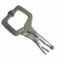 11" Locking C Clamp Adjustable Pliers Grip w/ Swivel Pad Vise Jaws FREE SHIPPING