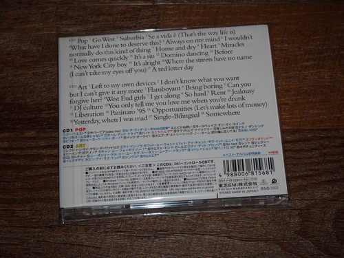 PET SHOP BOYS -- THE HITS / POP ART -- LIMITED 2 DISC EDITION -- MADE IN JAPAN - Bild 2 von 3