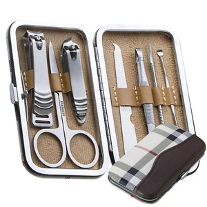 7 PCS Pedicure / Manicure Set Nail Clippers Cleaner Cuticle Grooming Kit Case