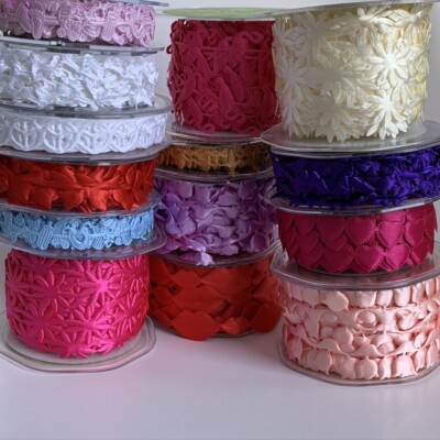 May Arts Satin CutOut Band Babyparty Flamingo Herz Tulpe Gänseblümchen Lippen Party