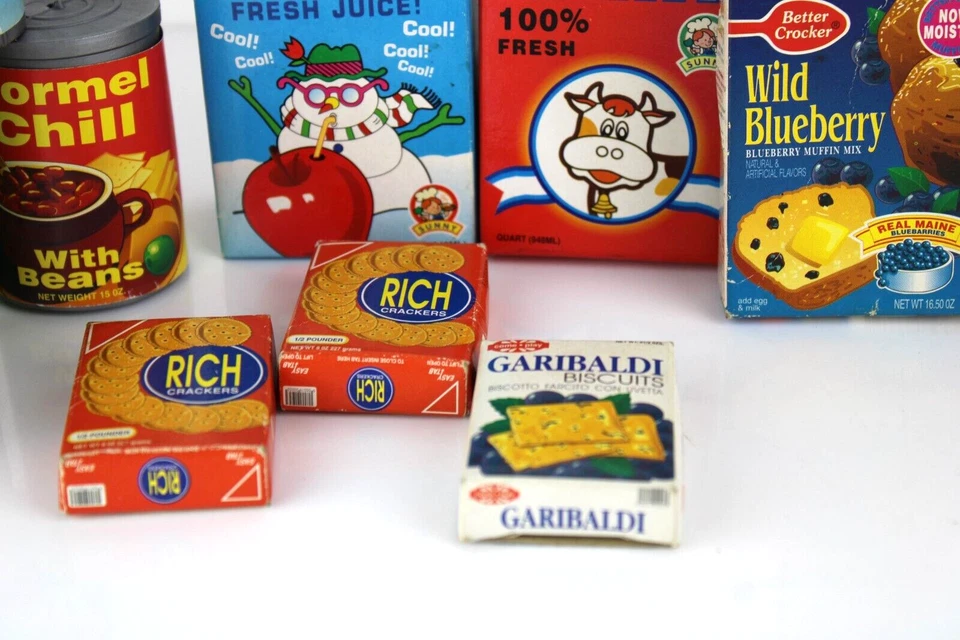 Lotto 16 Miniature Confezioni Alimenti Cibo Vari VINTAGE Latte Cereali Fagioli - Immagine 4 di 4