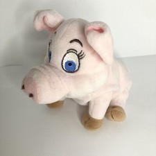 Disney Hen Wen Pig Black Cauldron Plush Stuffed Animal Beanbag Doll 6  