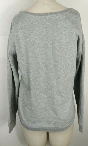 Shine Bright Like A Diamond Women’s Sweatshirt Top L Gray Black Studs Crewneck - Picture 3 of 7
