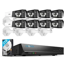 Reolink 8MP Dual-Lens PoE Security Camera System 8CH 2TB NVR with Duo 2 PoE Cam